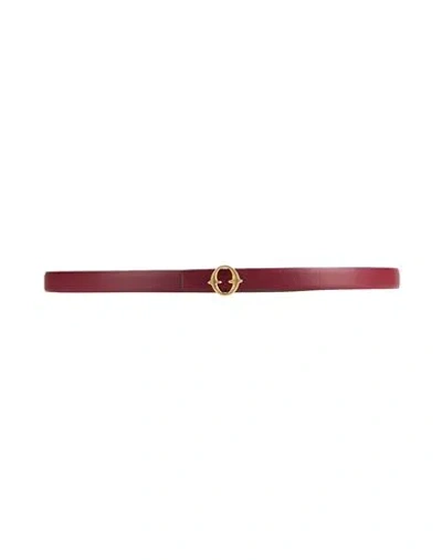 Ottod'ame Woman Belt Burgundy Size 34 Leather