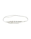 Ottod'ame Woman Belt Light Grey Size Onesize Leather In Gray