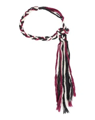 Ottod'ame Woman Belt Mauve Size Onesize Wool In Purple