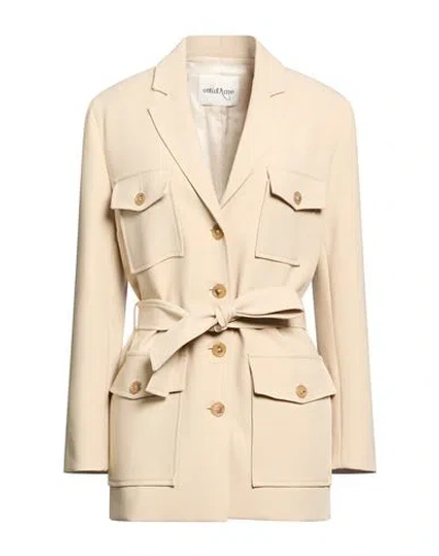 Ottod'ame Woman Blazer Beige Size 10 Polyester, Viscose, Elastane In Neutral
