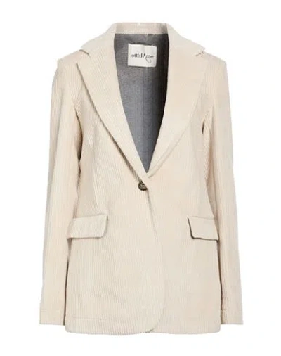 Ottod'ame Woman Blazer Beige Size 8 Cotton In Nude