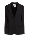 Ottod'ame Woman Blazer Black Size 10 Polyester, Viscose, Elastane