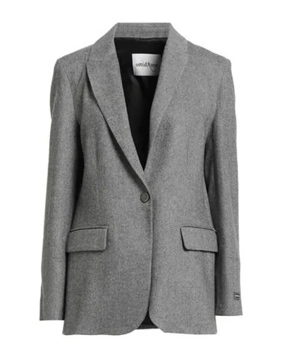 Ottod'ame Woman Blazer Black Size 10 Polyester, Viscose, Wool, Elastane
