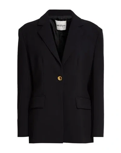 Ottod'ame Woman Blazer Black Size 12 Polyester, Viscose, Elastane