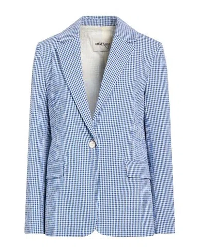 Ottod'ame Woman Blazer Blue Size 6 Cotton, Elastane