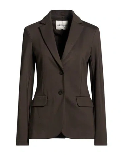Ottod'ame Woman Blazer Chocolate Brown Size 10 Viscose, Nylon, Elastane