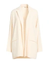 Ottod'ame Woman Blazer Cream Size 12 Polyester In Neutral