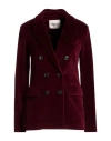 Ottod'ame Woman Blazer Garnet Size 10 Cotton, Polyester In Red