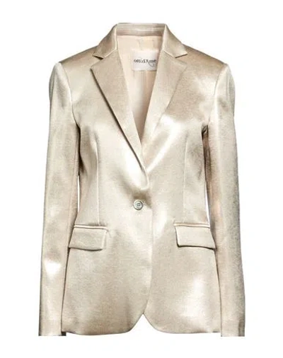 Ottod'ame Woman Blazer Gold Size 8 Polyester In Brown
