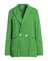 Ottod'ame Woman Blazer Green Size 4 Cotton In Green