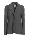 Ottod'ame Woman Blazer Grey Size 8 Polyester, Virgin Wool, Elastane