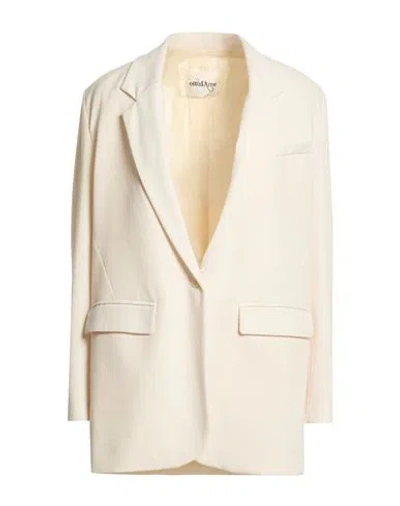 Ottod'ame Woman Blazer Ivory Size 6 Polyester, Viscose, Elastane In Nude