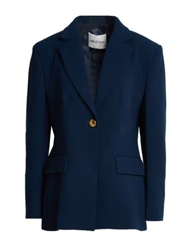 Ottod'ame Woman Blazer Midnight Blue Size 10 Polyester, Viscose, Elastane