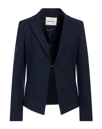 Ottod'ame Woman Blazer Midnight Blue Size 4 Polyester, Virgin Wool, Elastane