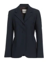Ottod'ame Woman Blazer Midnight Blue Size 8 Polyester, Virgin Wool, Elastane