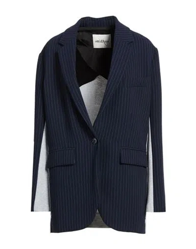 Ottod'ame Woman Blazer Midnight Blue Size 8 Polyester, Viscose, Cotton
