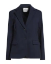Ottod'ame Woman Blazer Navy Size 10 Viscose, Nylon, Elastane In Blue