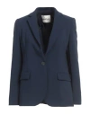 Ottod'ame Woman Blazer Navy Size 4 Polyester, Viscose, Elastane