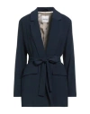 Ottod'ame Woman Blazer Navy Size 8 Polyester In Blue