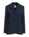 Ottod'ame Woman Blazer Navy Size 8 Polyester, Viscose, Elastane