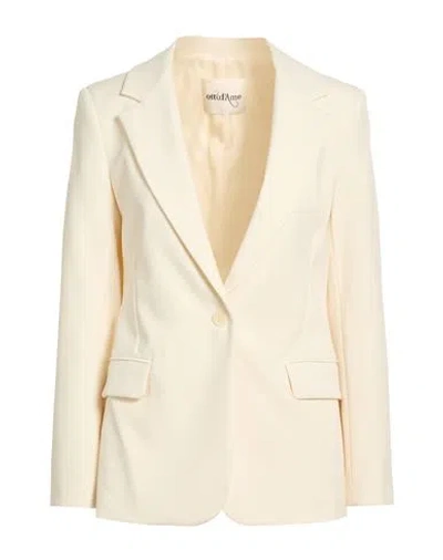 Ottod'ame Woman Blazer Off White Size 12 Polyester, Viscose, Elastane
