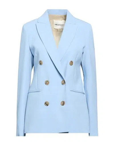 Ottod'ame Woman Blazer Sky Blue Size 4 Polyester, Viscose, Elastane