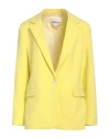 Ottod'ame Woman Blazer Yellow Size 10 Polyester, Viscose, Elastane