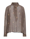 Ottod'ame Woman Blouse Brown Size 12 Viscose In Brown