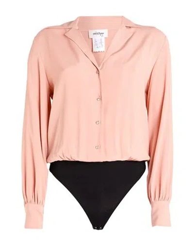 Ottod'ame Woman Bodysuit Antique Rose Size 8 Acetate, Silk
