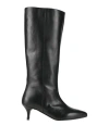 Ottod'ame Woman Boot Black Size 7 Leather In Black