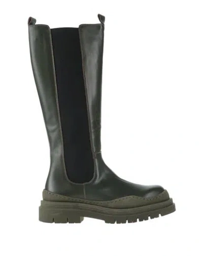 Ottod'ame Woman Boot Military Green Size 7 Soft Leather