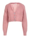 Ottod'ame Woman Cardigan Antique Rose Size 10 Mohair Wool, Polyamide, Polyester, Elastane