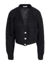 Ottod'ame Woman Cardigan Black Size 10 Mohair Wool, Polyamide, Polyester, Elastane