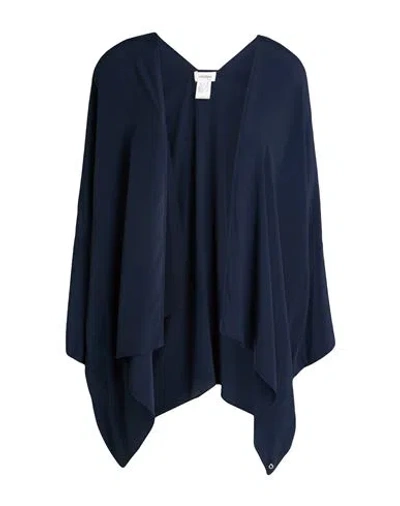 Ottod'ame Woman Cardigan Navy Size 6 Acetate, Silk In Blue