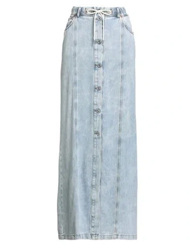 Ottod'ame Woman Denim Skirt Blue Size 10 Cotton