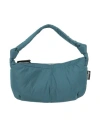 Ottod'ame Woman Handbag Deep Teal Size - Textile Fibers, Soft Leather In Green
