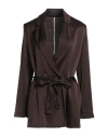 Ottod'ame Woman Jacket Dark Brown Size 8 Viscose