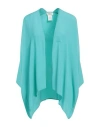 Ottod'ame Woman Jacket Turquoise Size Onesize Acetate, Silk In Blue