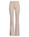 Ottod'ame Woman Jeans Beige Size 28 Cotton, Elastane In Beige