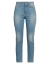 Ottod'ame Woman Jeans Blue Size 26 Cotton, Elastane In Blue