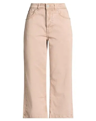 Ottod'ame Woman Jeans Light Brown Size 32 Cotton