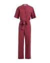 Ottod'ame Woman Jumpsuit Burgundy Size 10 Cotton In Red