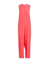 Ottod'ame Woman Jumpsuit Coral Size 8 Acetate, Silk In Red