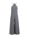 Ottod'ame Woman Jumpsuit Grey Size 10 Cotton In Grey