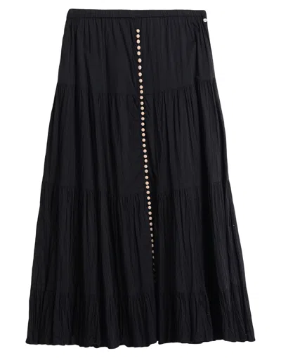 Ottod'ame Woman Long Skirt Black Size 4 Cotton