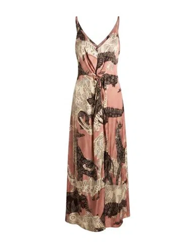 Ottod'ame Woman Maxi Dress Antique Rose Size 2 Viscose In Pink