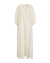 Ottod'ame Woman Maxi Dress Beige Size 6 Cotton, Silk In White