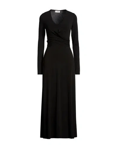 Ottod'ame Woman Midi Dress Black Size 10 Viscose, Elastane