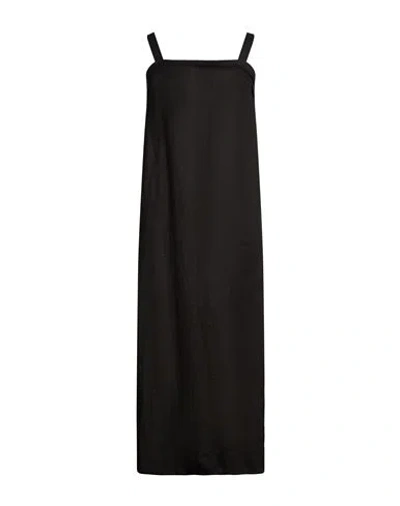Ottod'ame Woman Maxi Dress Black Size 6 Linen