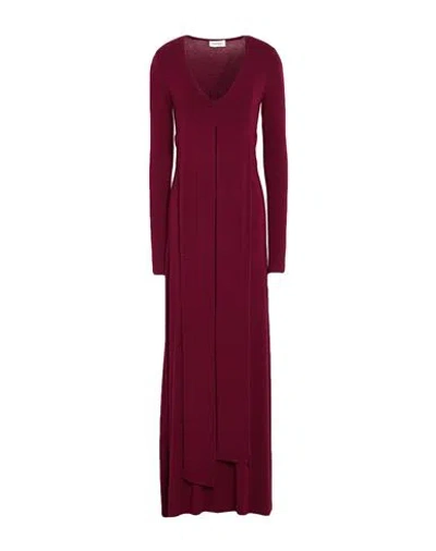 Ottod'ame Woman Maxi Dress Burgundy Size 10 Cotton, Elastane